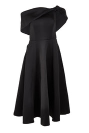 Product shot of the Rowan Cocktail Dress in colour Black (Black), from the front