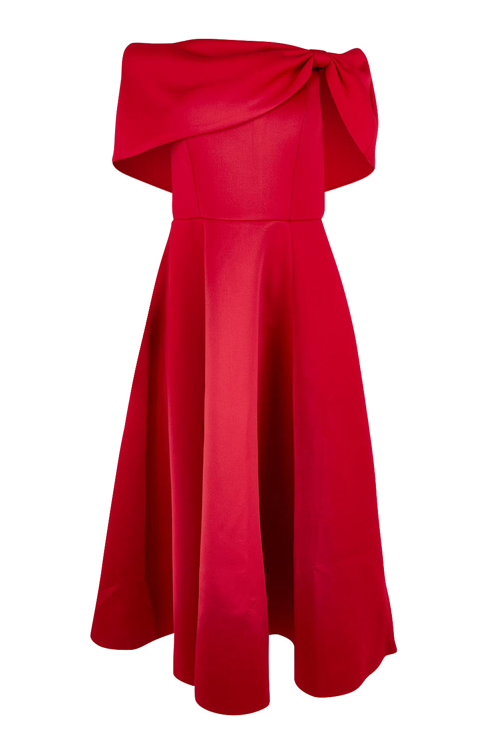 Product shot of the Rowan Cocktail Dress in colour Red (Red), from the front