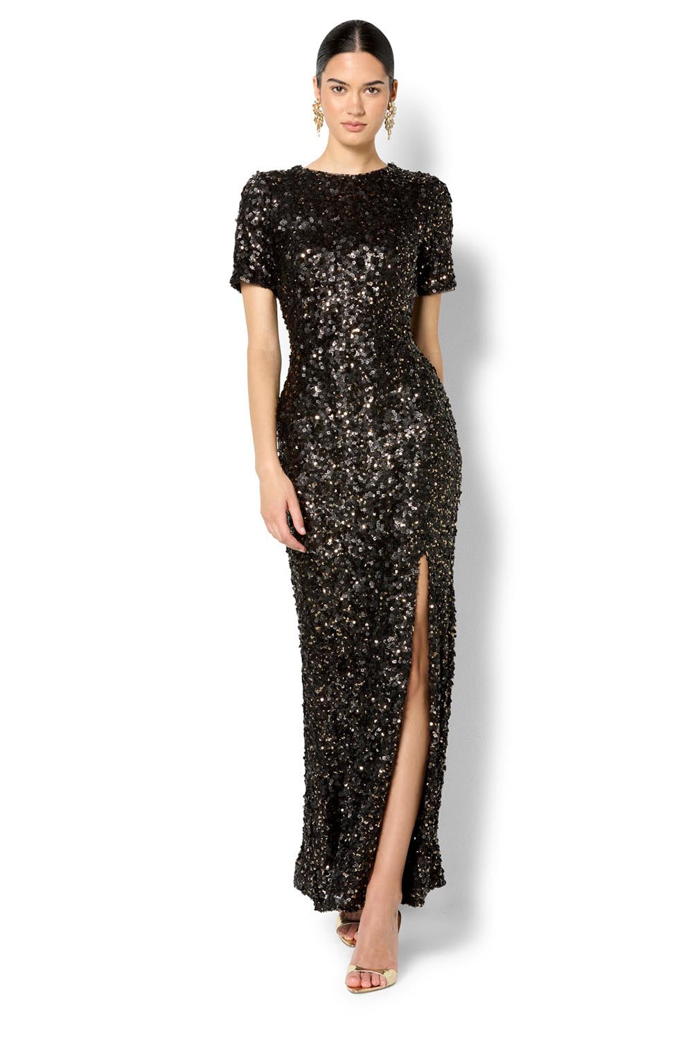 Montique Women's Maxi Dresses Black Embellished Women's Fashion – birdsnest