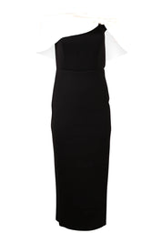 Product shot of the Finlay Cocktail Dress in colour Blackwhite (Black), from the front