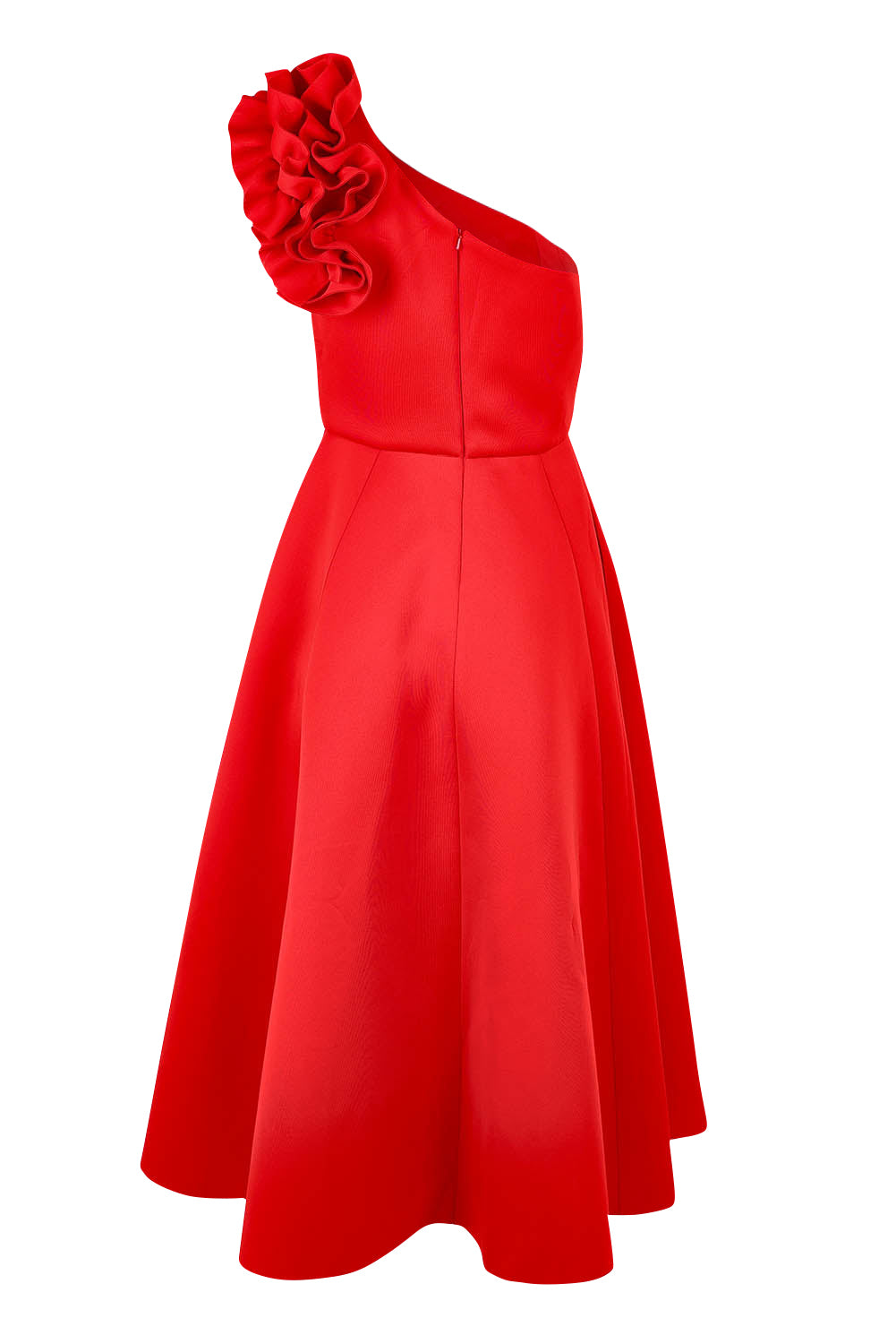 Product shot of the Skye Cocktail Dress in colour Red (Red), from the back