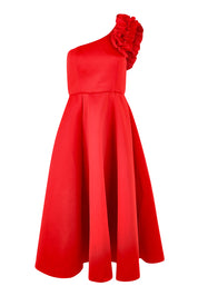 Product shot of the Skye Cocktail Dress in colour Red (Red), from the front