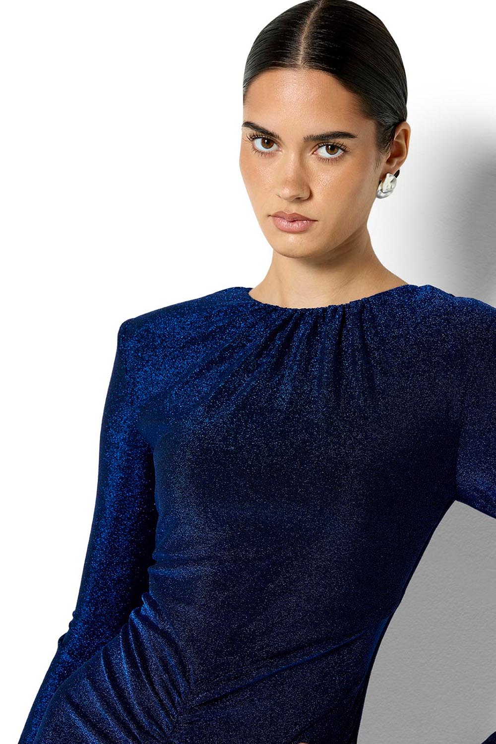 Dion Metallic Gown - Sapphire