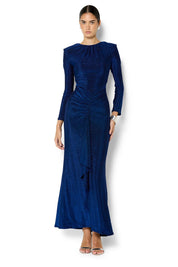 Dion Metallic Gown - Sapphire