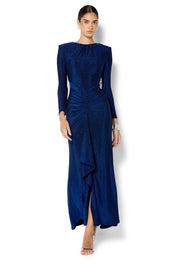 Dion Metallic Gown - Sapphire