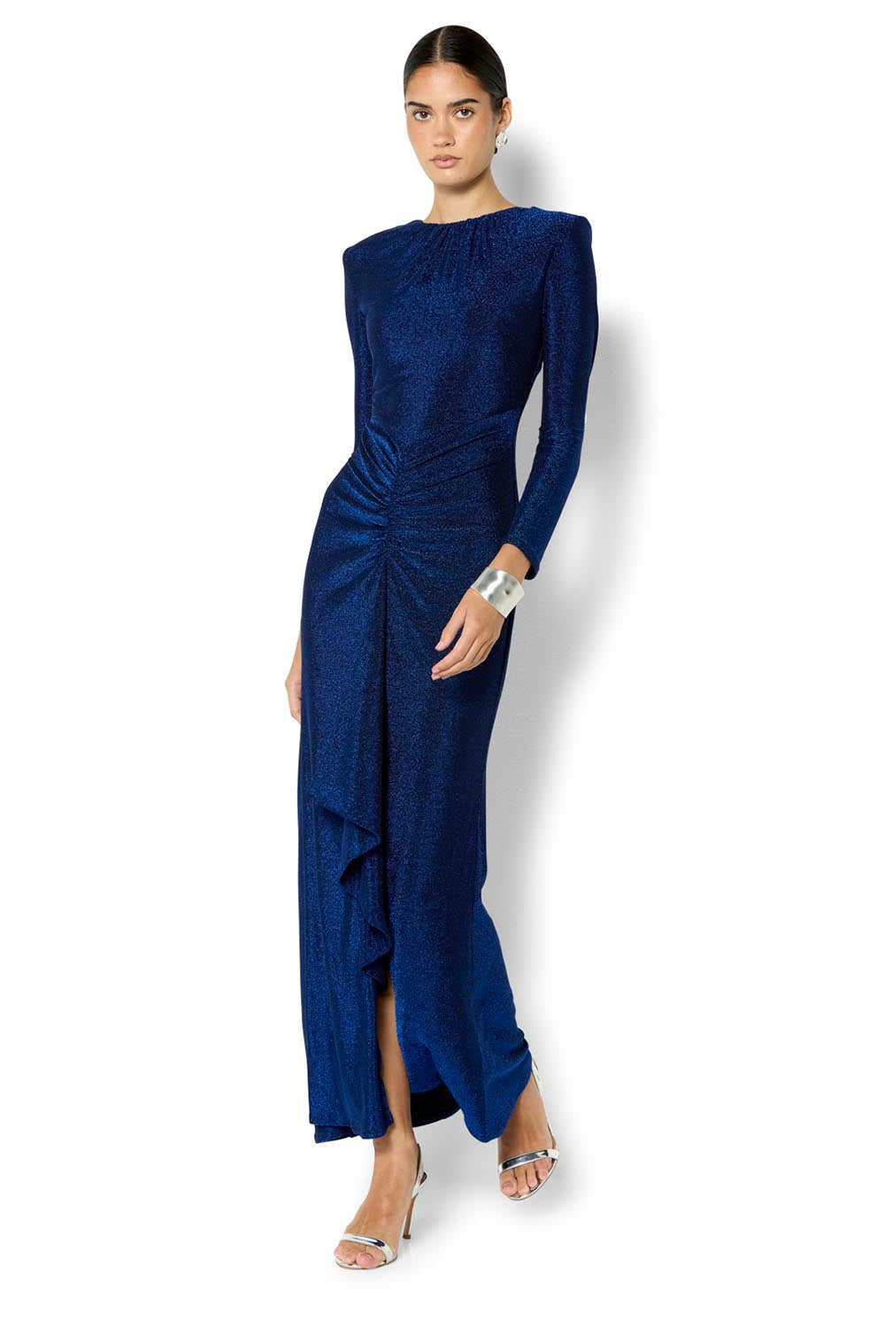 Dion Metallic Gown - Sapphire