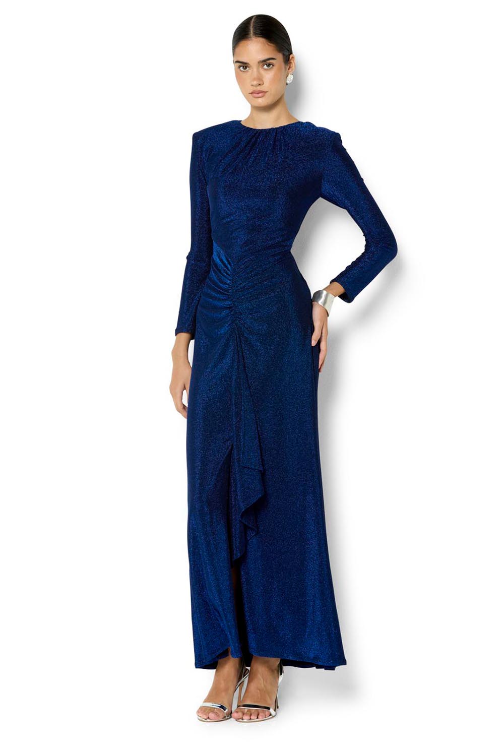 Dion Metallic Gown - Sapphire