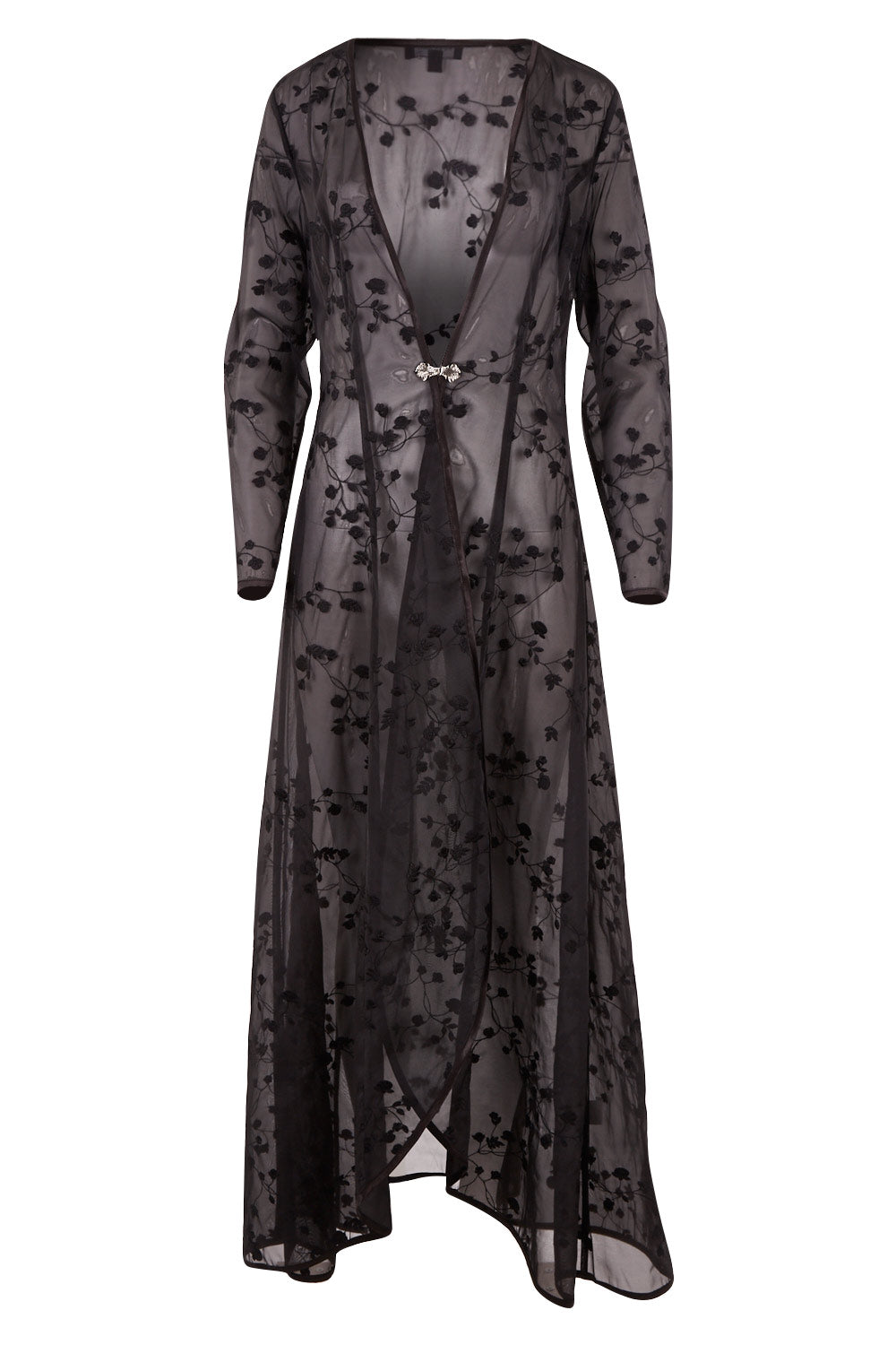 Preloved Crystal Evening Coat - black