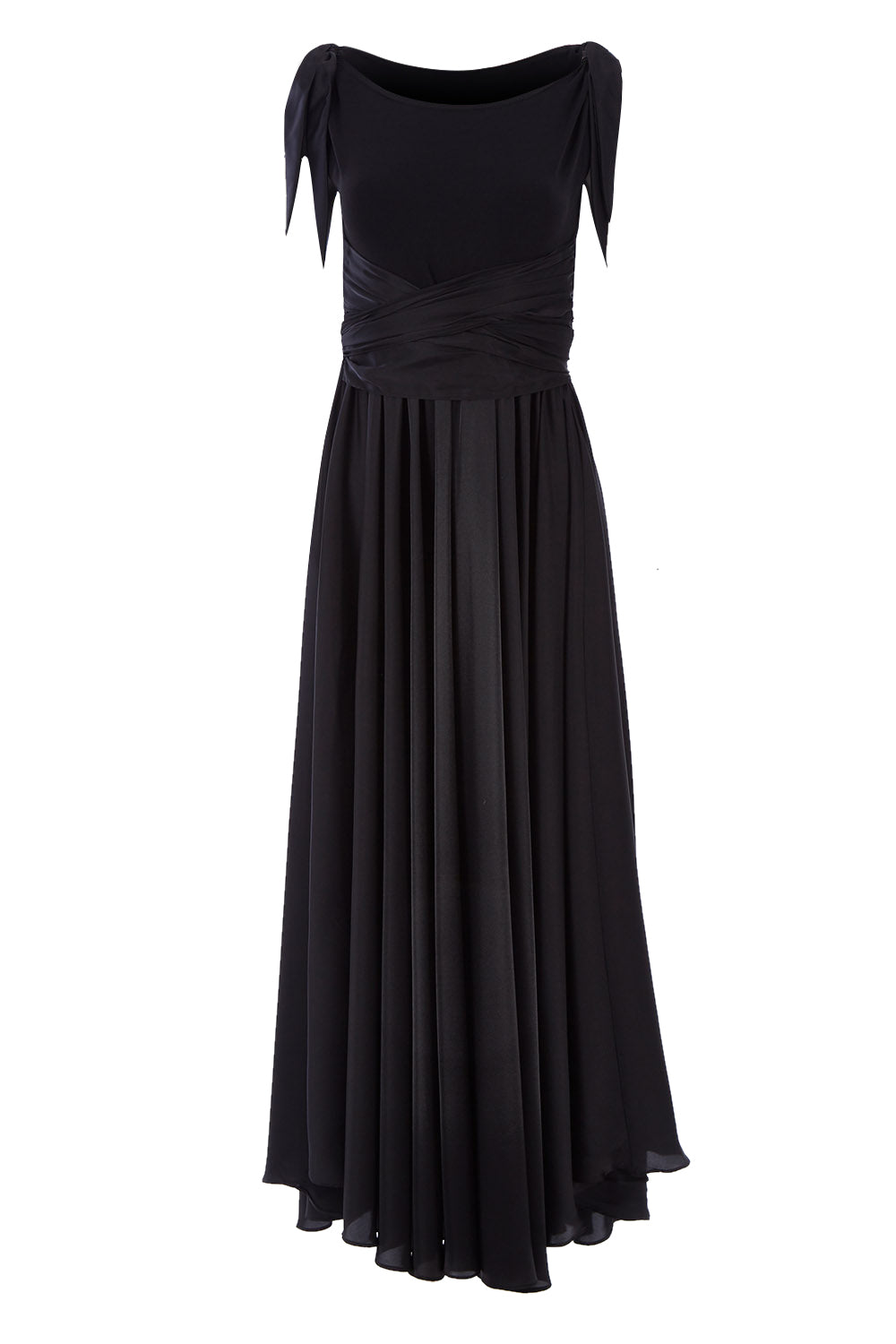 Product shot of the Chloe Dress in colour Black (Black), from the back