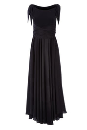 Product shot of the Chloe Dress in colour Black (Black), from the back