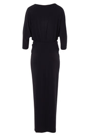 Product shot of the Nadine Dress in colour Black (Black), from the back