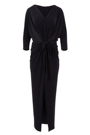 Product shot of the Nadine Dress in colour Black (Black), from the front