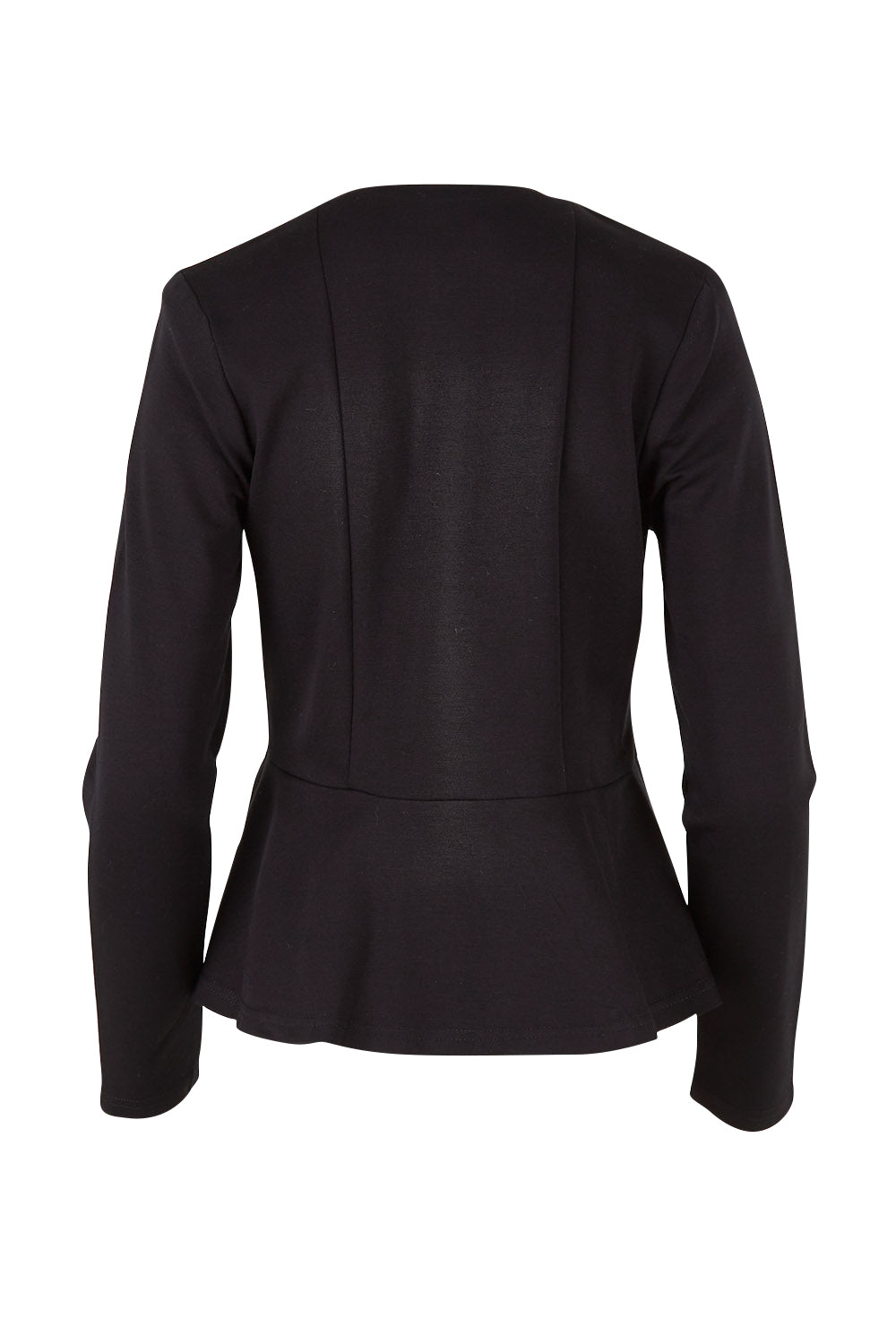 Product shot of the Jamie Jacket in colour Black (Black), from the back
