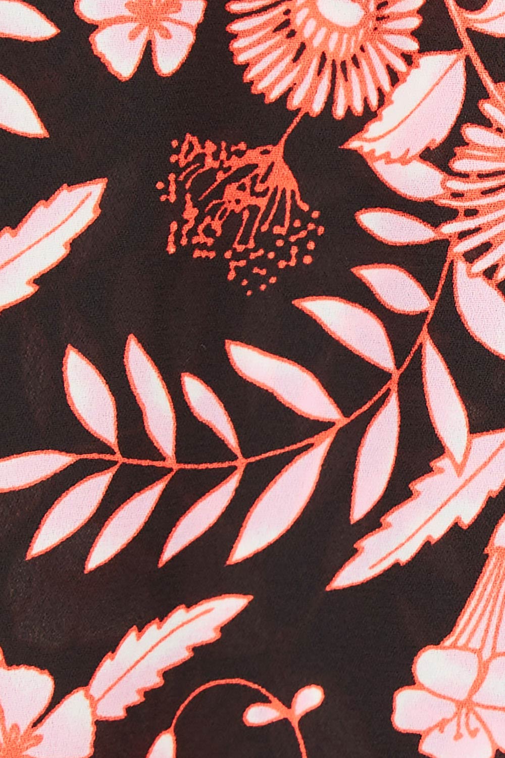 Product shot of The Printed Isabel Dress in colour Summertime (Black), detail