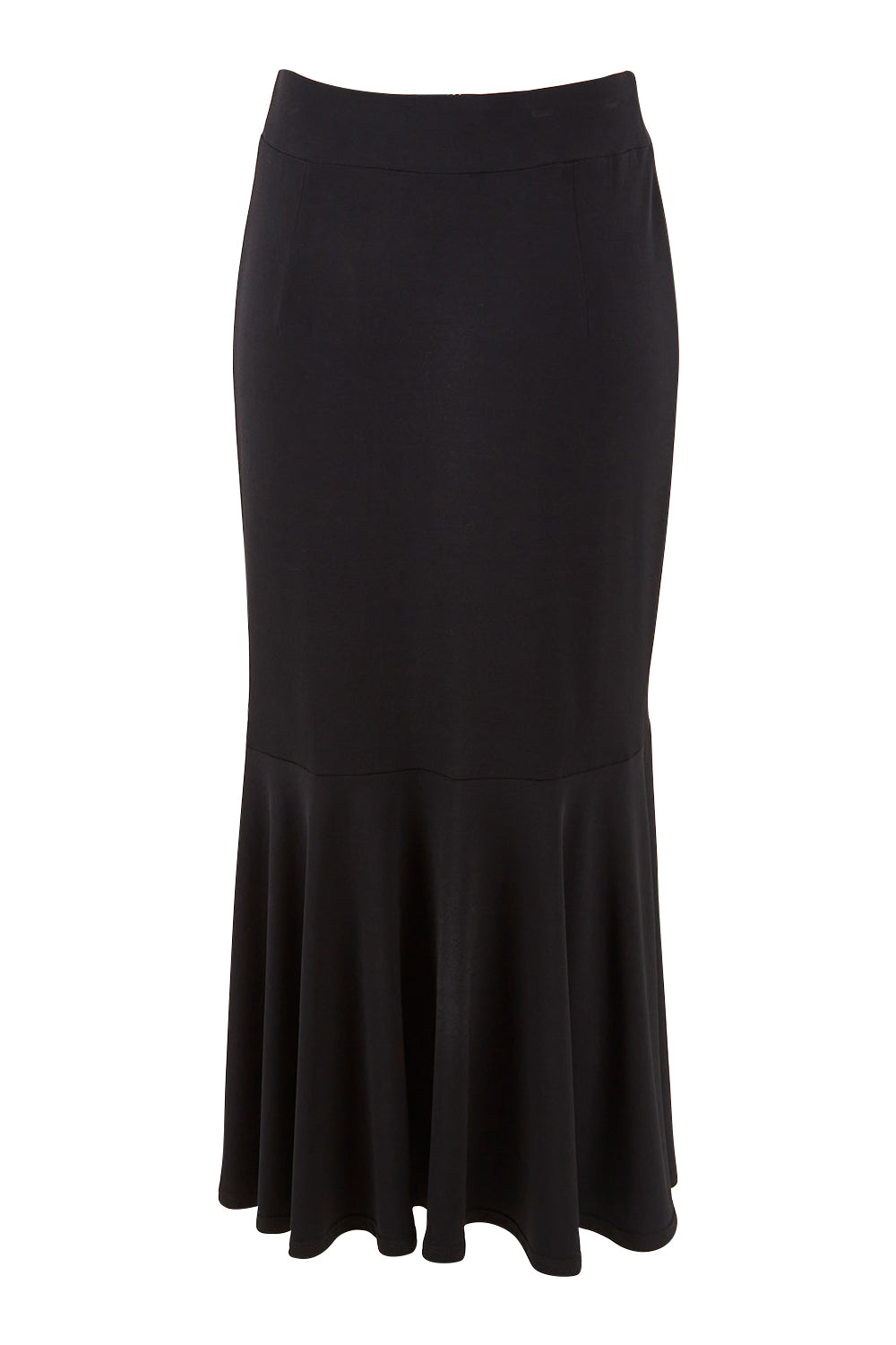Product shot of the Emma Skirt in colour Black (Black), from the back