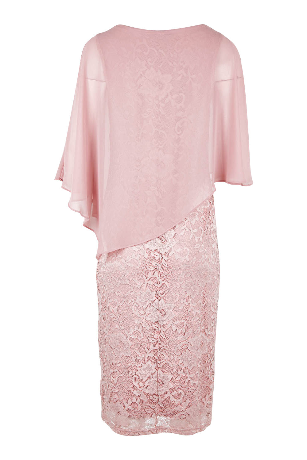 Product shot of the Marnie Dress in colour Dustyrose (Pink), from the back