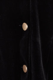 Product shot of the Dawn Velvet Jacket in colour Black (Black), detail