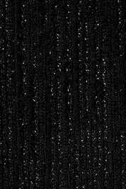 Product shot of the Donna Glamorous Top in colour Midnight (Black), detail