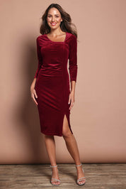 Diana Velvet Dress – Garnet