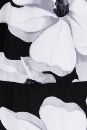 Product shot of the Soraya Dress in colour Magnolia (Black), detail