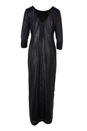Product shot of the Lorena Dress in colour Black (Black), from the back