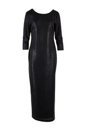 Product shot of the Lorena Dress in colour Black (Black), from the front