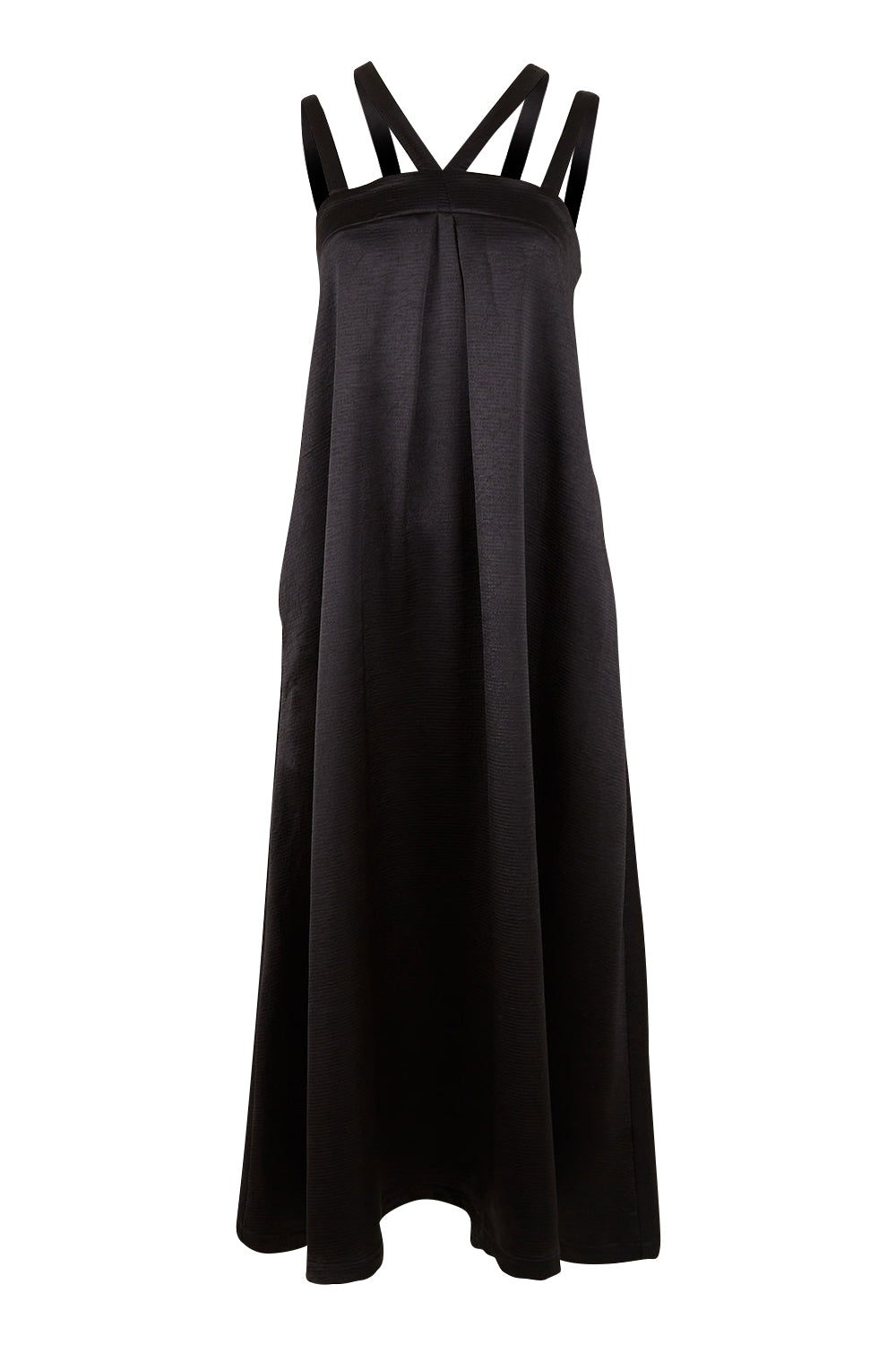 Product shot of the Carla Dress in colour Black (Black), from the front