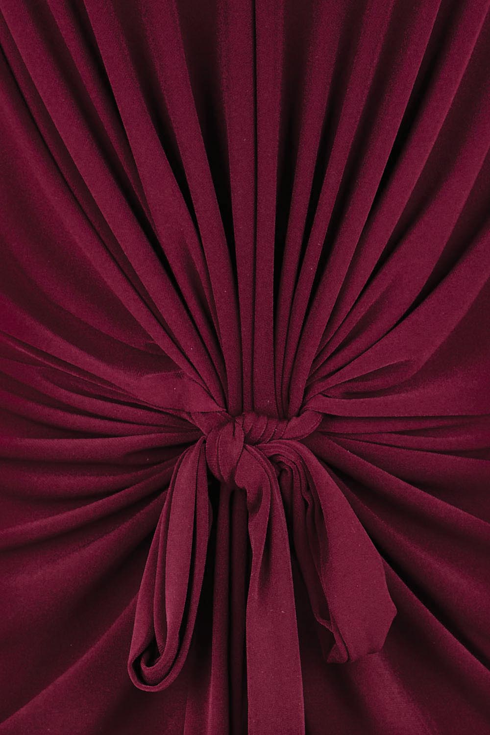 Product shot of the Niamh Top – Port in colour Port, showing detail