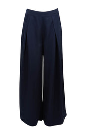 Product shot of the Mandy Pants in colour Navy (Blue), from the front