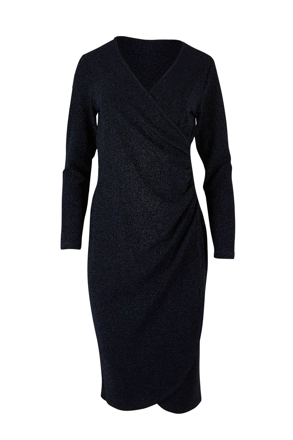 Product shot of the Charleen Dress in colour Midnight (Blue), from the front