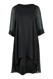 Product shot of the Bethany Dress in colour Black (Black), from the front