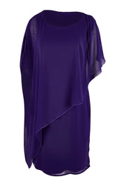 Product shot of the Beatrice Dress in colour Purple (Purple), from the front