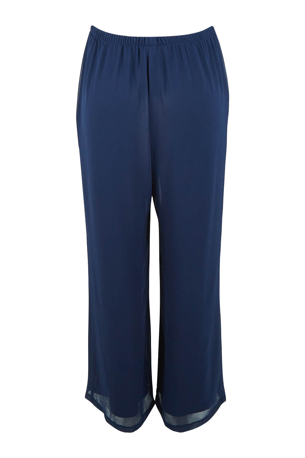Product shot of the Marie Pants in colour Navy (Blue), from the back