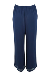Product shot of the Marie Pants in colour Navy (Blue), from the back