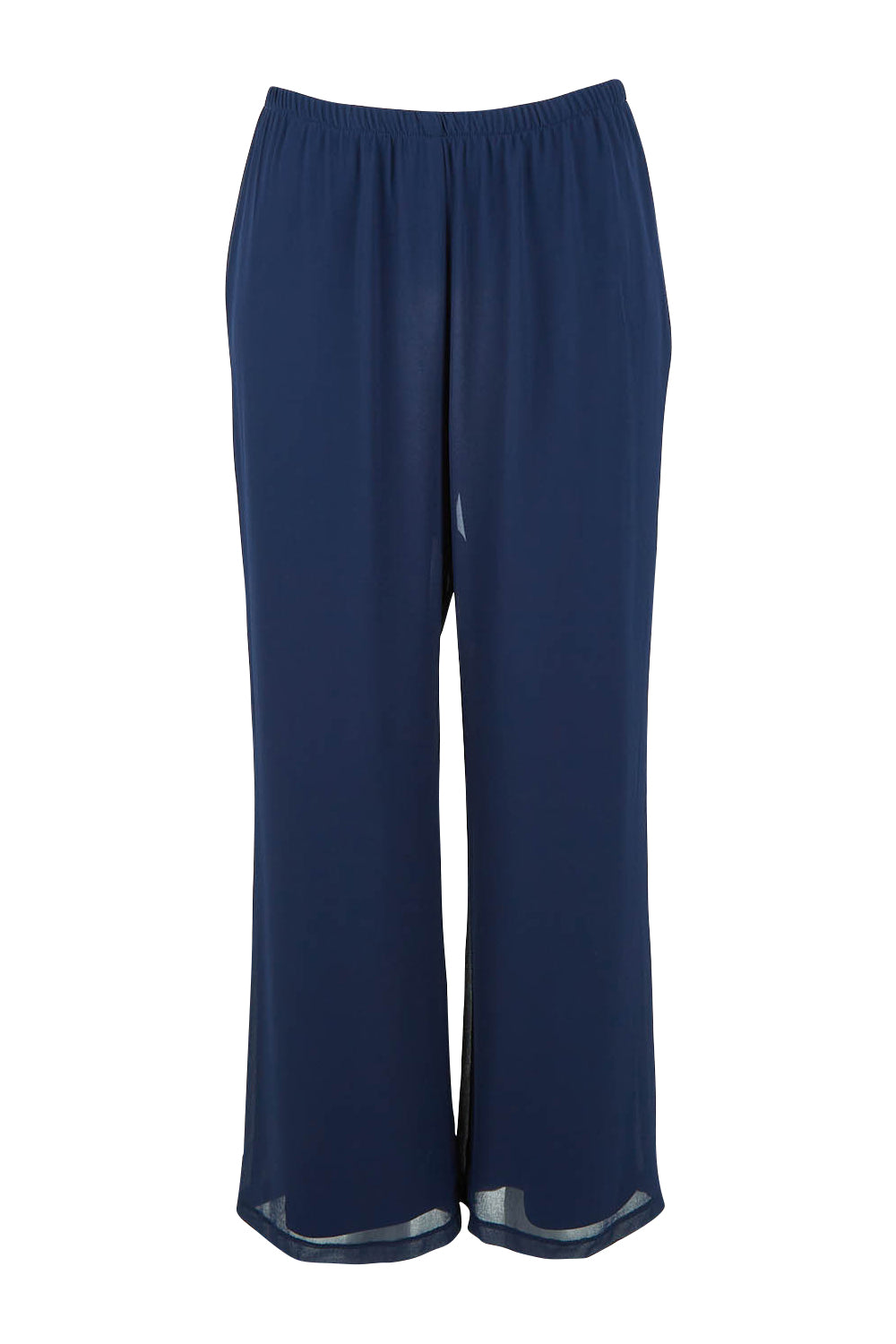 Product shot of the Marie Pants in colour Navy (Blue), from the front