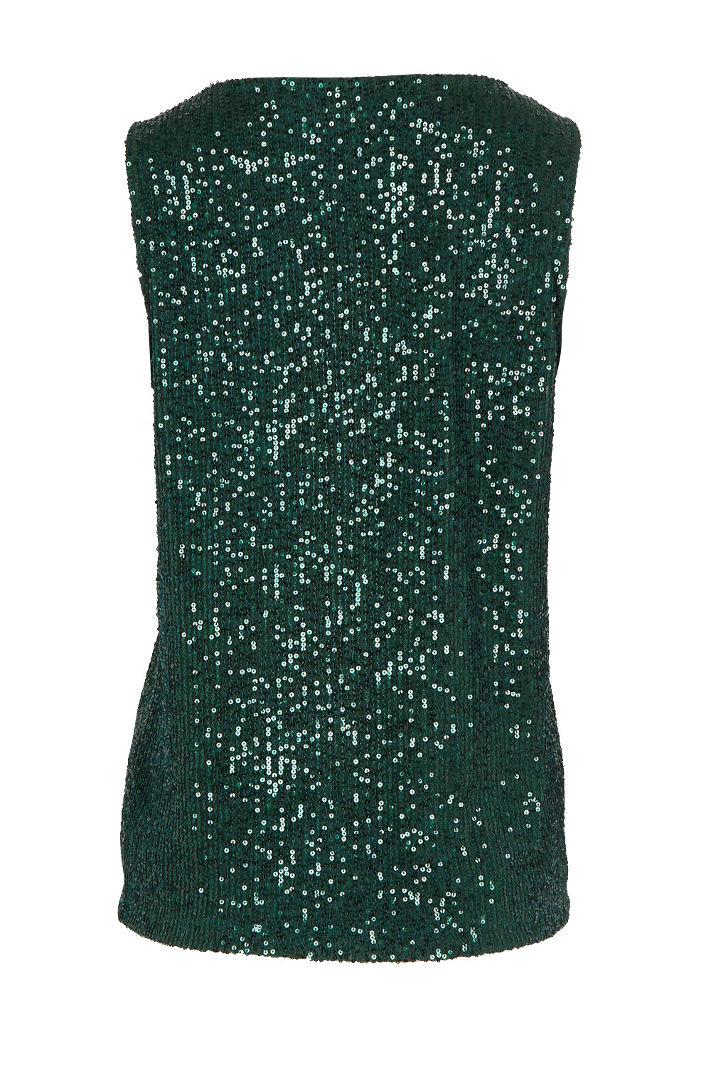 Product shot of the Reece Top in colour Forest (Metallics), from the back