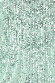 Product shot of the Reece Sequin Top – Mint in colour Mint, showing detail