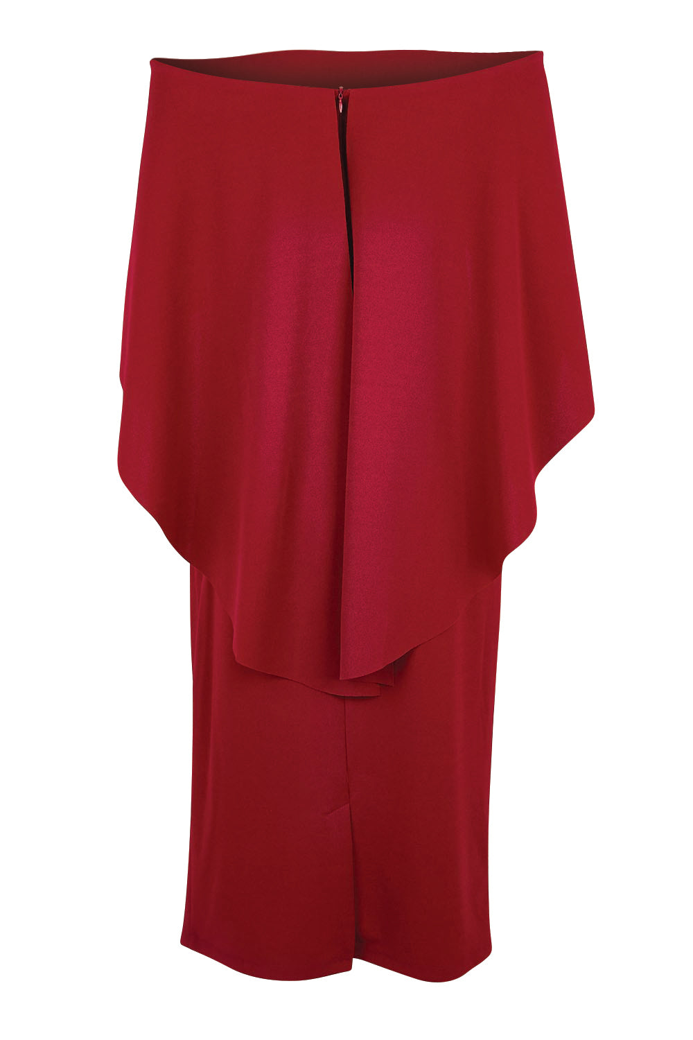 Product shot of the Cora Dress – Garnet in colour Garnet, from the back