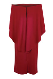 Product shot of the Cora Dress – Garnet in colour Garnet, from the back