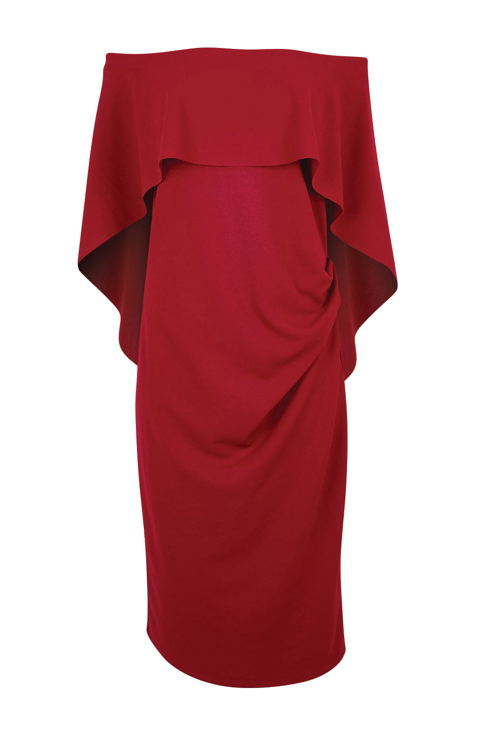 Product shot of the Cora Dress – Garnet in colour Garnet, from the front