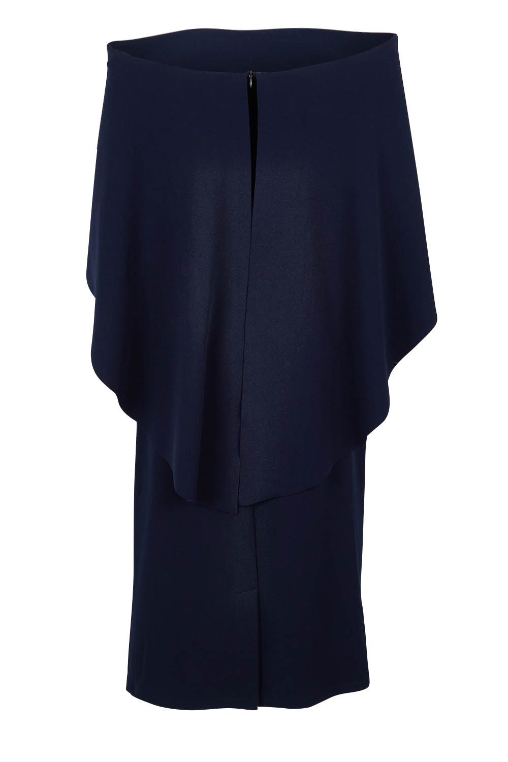 Product shot of the Cora Dress in colour Navy (Blue), from the back