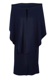 Product shot of the Cora Dress in colour Navy (Blue), from the back