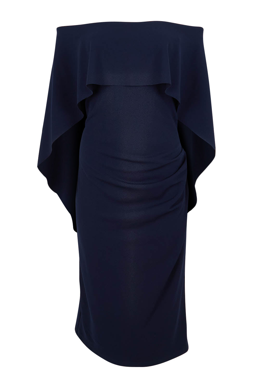 Product shot of the Cora Dress in colour Navy (Blue), from the front