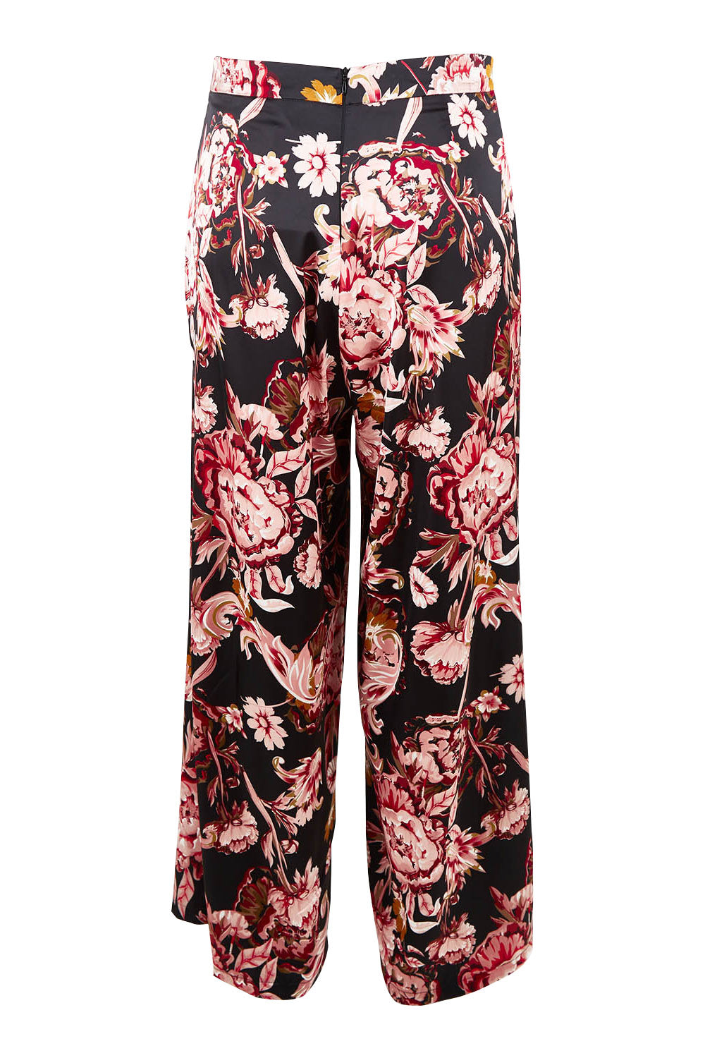 Product shot of the Mia Pants in colour Floral (Black), from the back