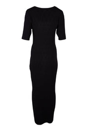 Product shot of the Astrid Dress in colour Black (Black), from the back