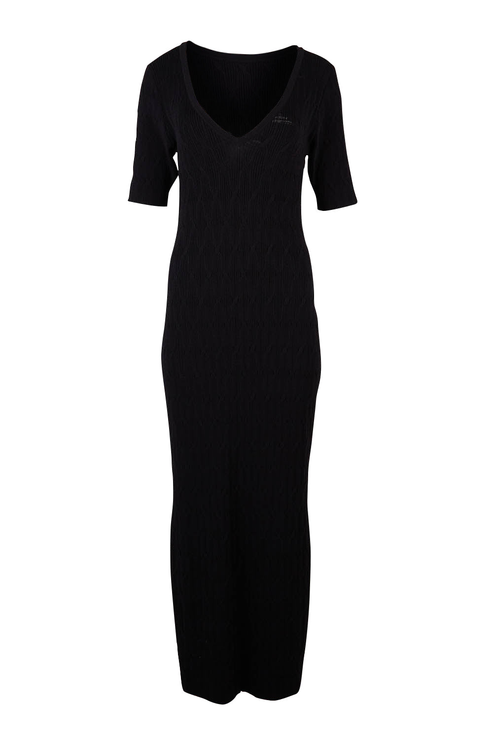 Product shot of the Astrid Dress in colour Black (Black), from the front