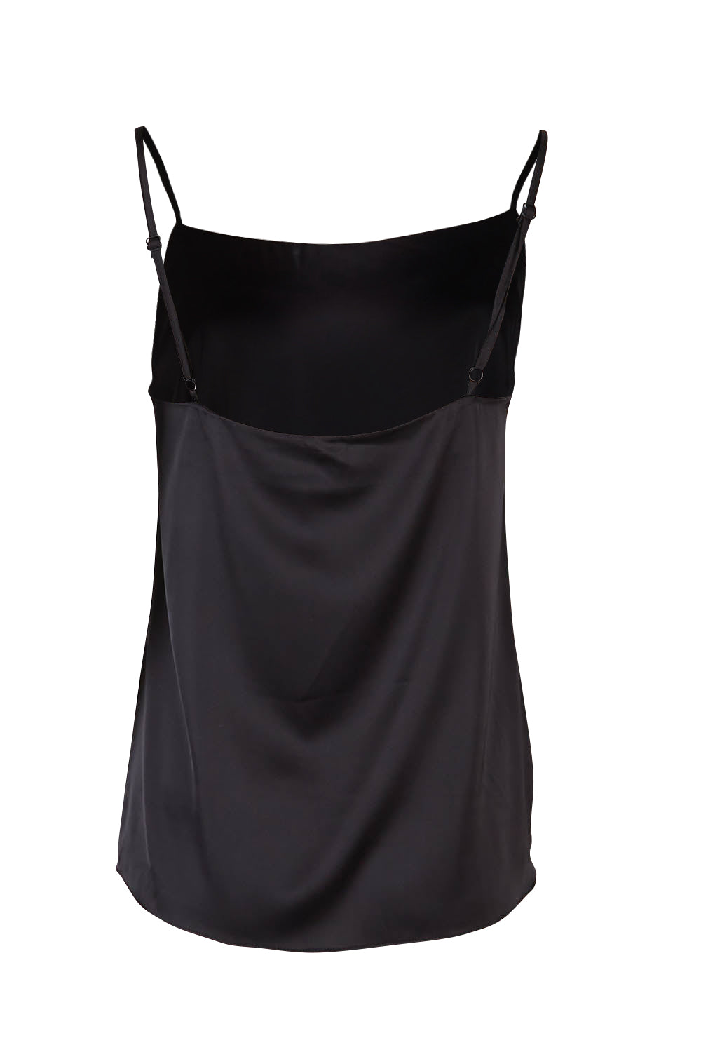 Product shot of the Charlie Camisole in colour Black (Black), from the back