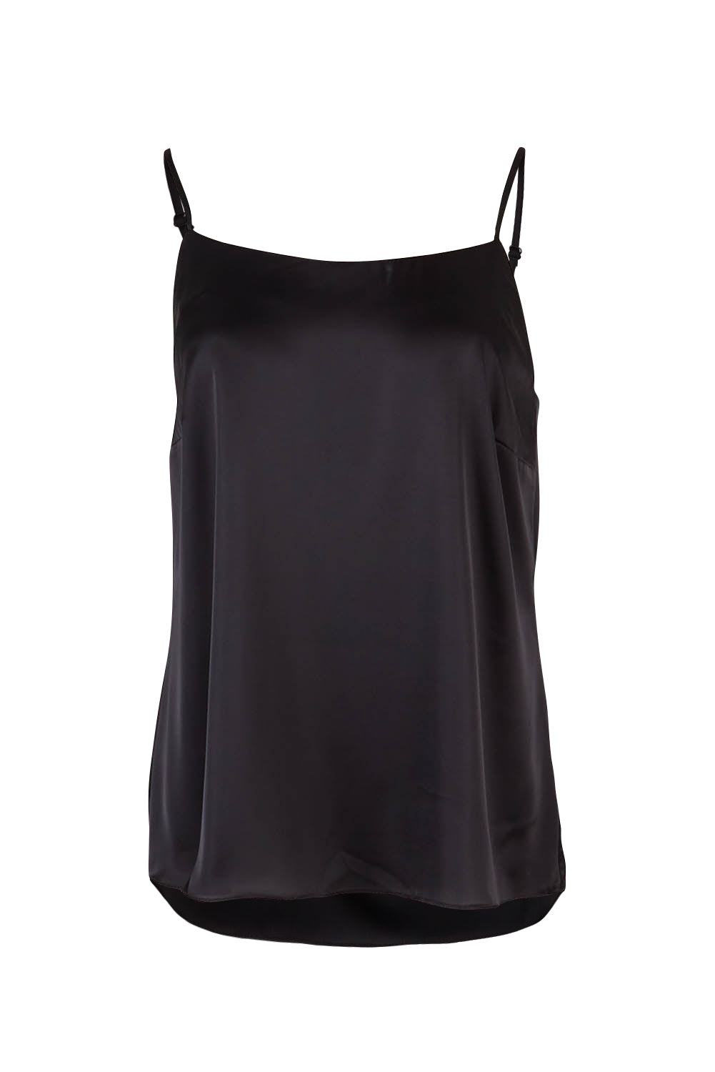 Product shot of the Charlie Camisole in colour Black (Black), from the front