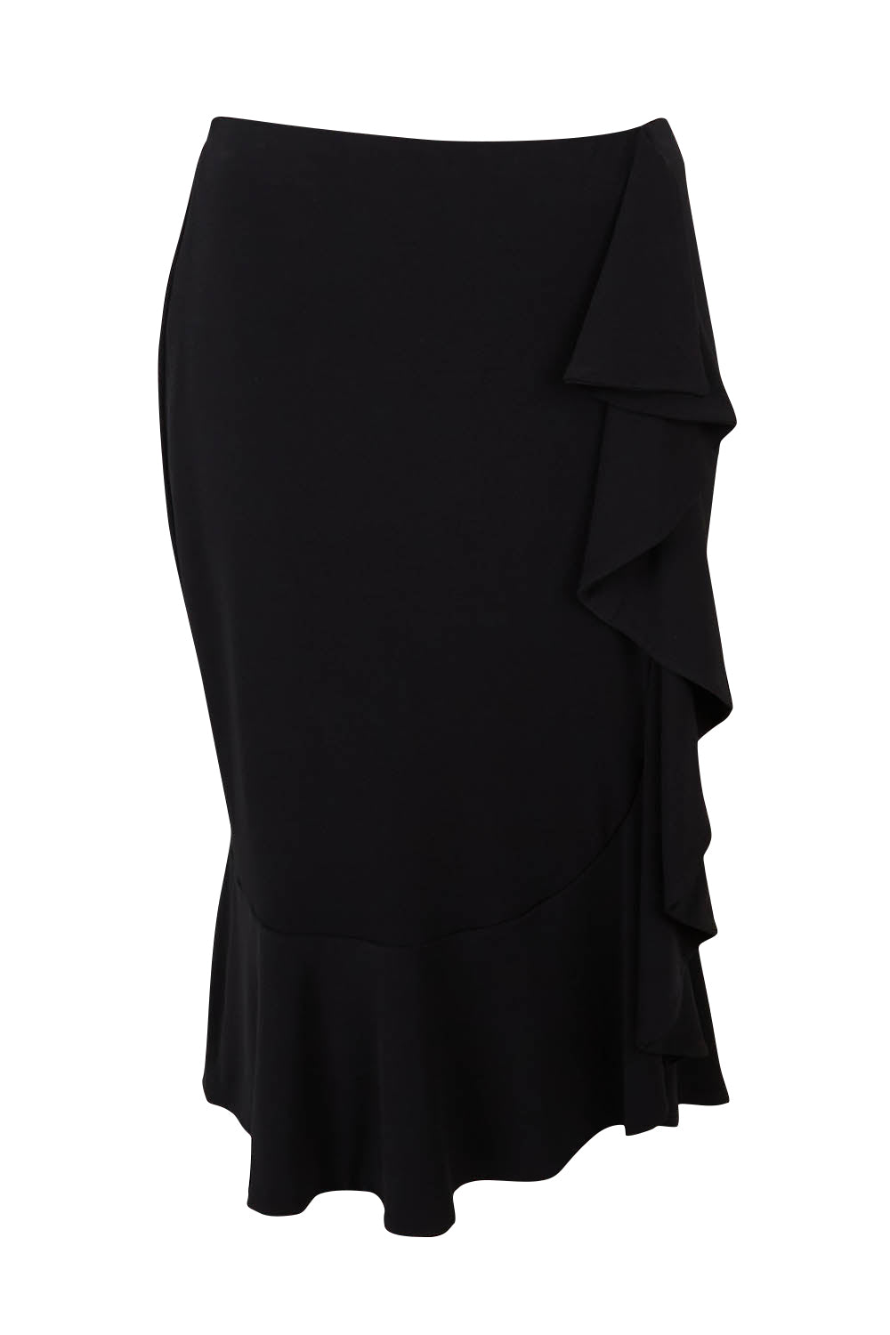 Product shot of the Eva Skirt in colour Black (Black), from the front