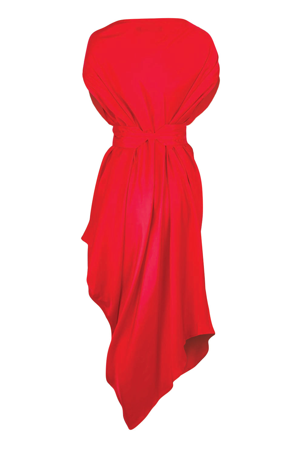 Product shot of the Hayley Dress – Parisred in colour Parisred, from the back